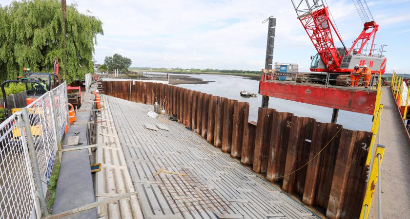 Canewdon blocks revetment replacement at Hullbridge, Essex