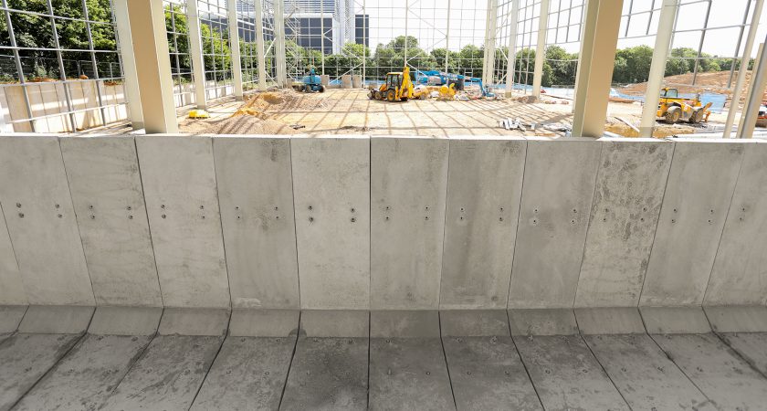 Earth retaining walls for Port One, Great Blakenham