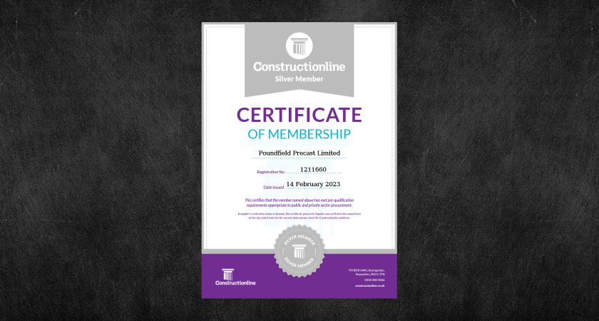 Poundfield achieves Constructionline Silver Accreditation