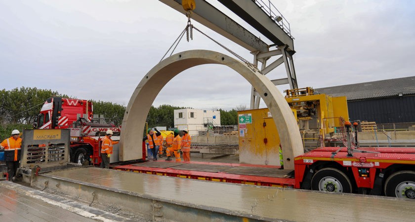 Poundfield Precast manufacture concrete railway arches for Network Rail