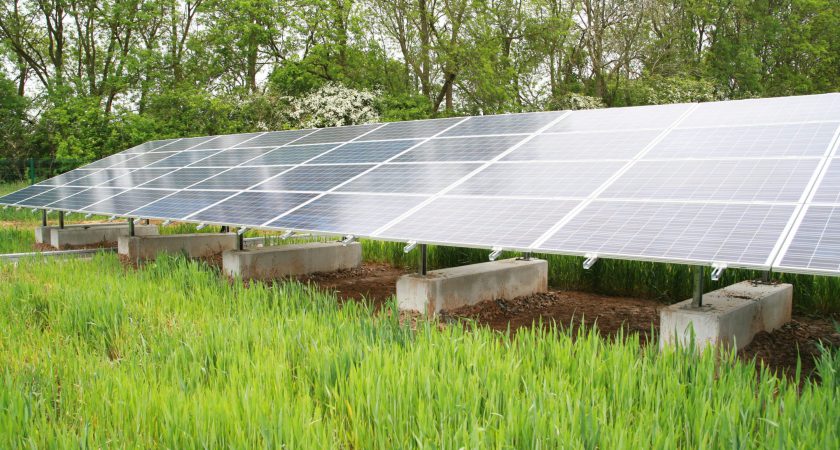 Concrete ballast blocks for solar panels